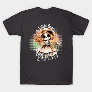 A Little Scary Witchy- Peach T-Shirt